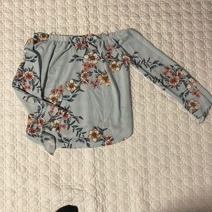 Off shoulder light top
